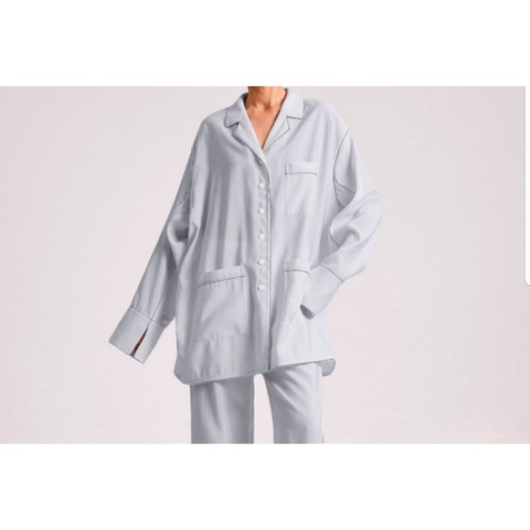 Nap Recliner Classic PJ Shirt Pajama in Stripe Yellow Tan Size Medium - Picture 2 of 10